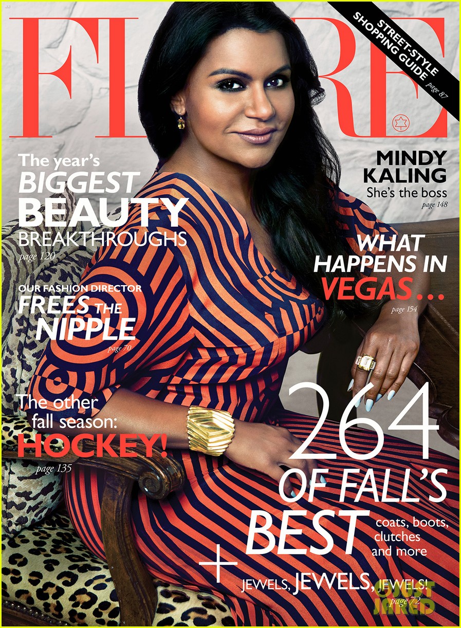 mindy kaling covers flare october 2014 exclusive pic 013187957