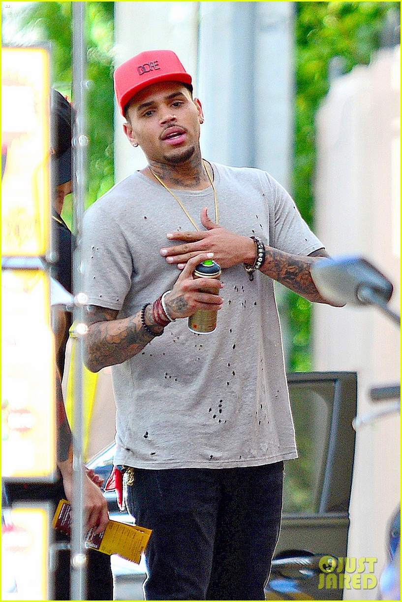 Chris Brown Spray Paints the Town in Miami Photo 3228774 Chris Brown