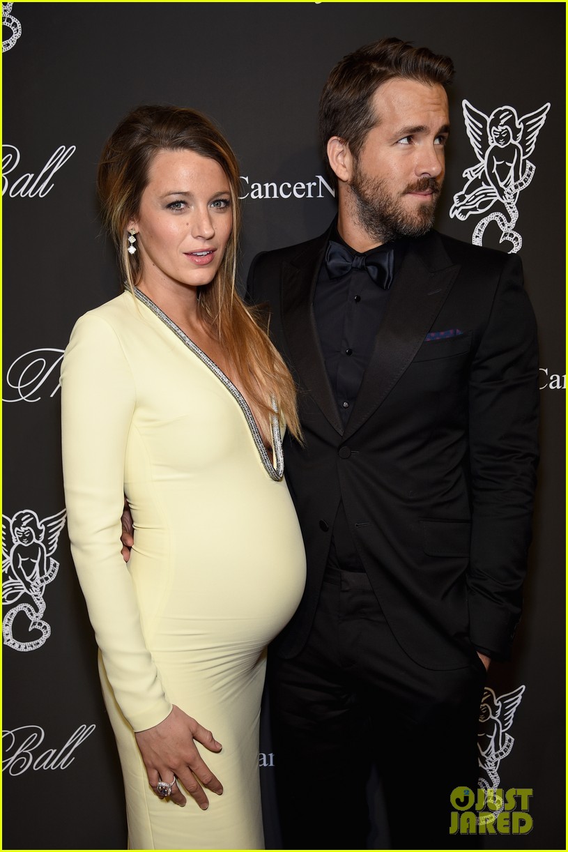Pregnant Blake Lively Accentuates Baby Bump with a Beaming Ryan