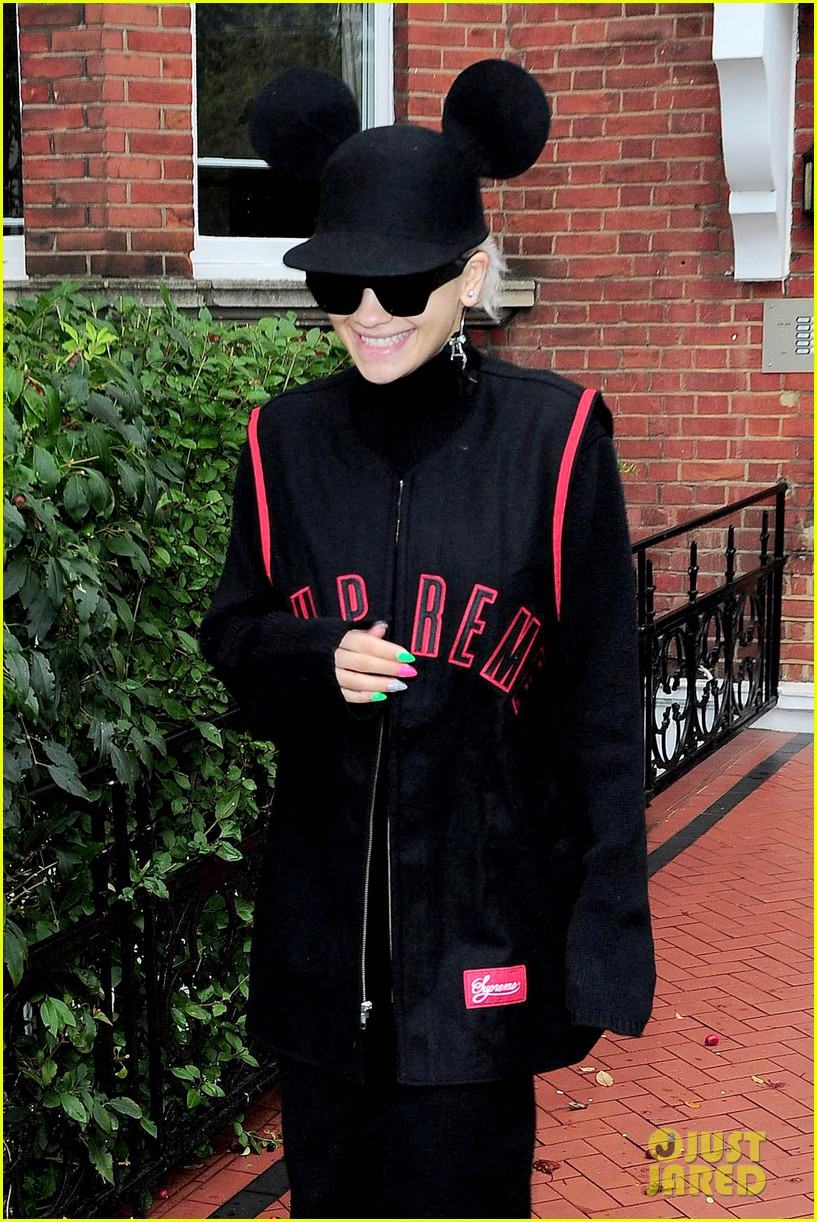 Rita Ora Wears Mickey Mouse Ears For Dinner Date With Boyfriend Ricky