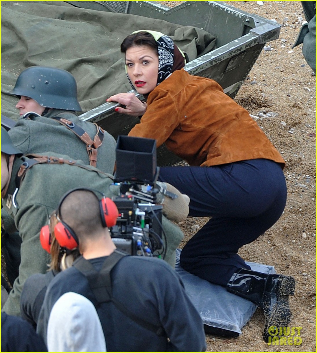 Catherine Zeta-Jones Takes On World War II On 'Dad's Army' Set: Photo