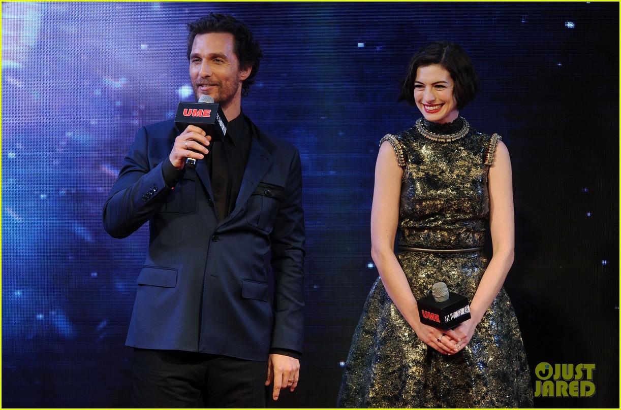 Anne Hathaway & Matthew McConaughey Take 'Interstellar' to Shanghai