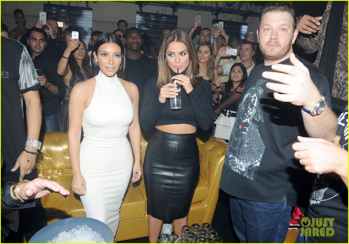 Kim Kardashian Parties with French Montana & Surprises the Troops in