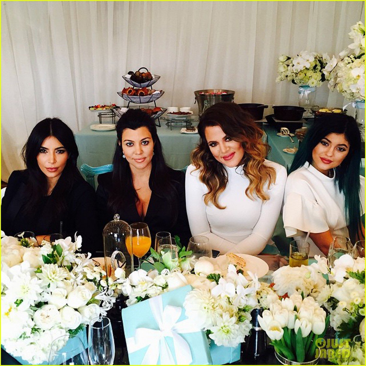 Kim & Khloe Kardashian Celebrate Kourtney's Baby Shower Photo 3241017