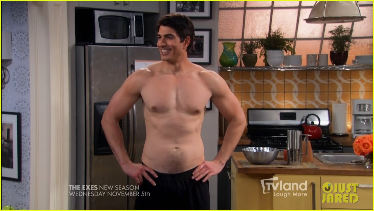 brandon routh goes shirtless the exes 223235233. 