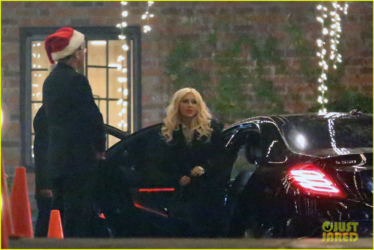 Christina Aguilera Gets in the Holiday Spirit Surrounded By Celebs