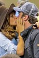 gerard butler girlfriend morgan brown share passionate kiss 01