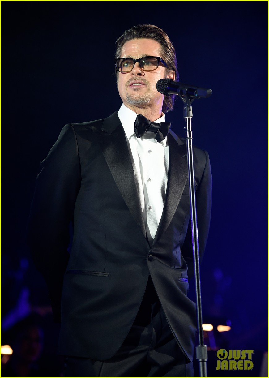 Brad Pitt Introduces Rihanna's Performance at Inaugural Diamond Ball