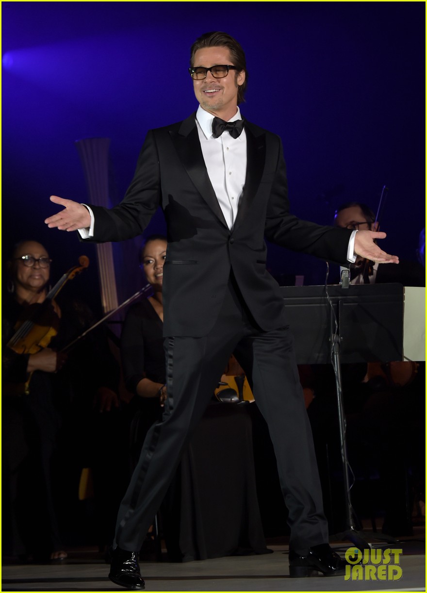 Brad Pitt Introduces Rihanna's Performance at Inaugural Diamond Ball