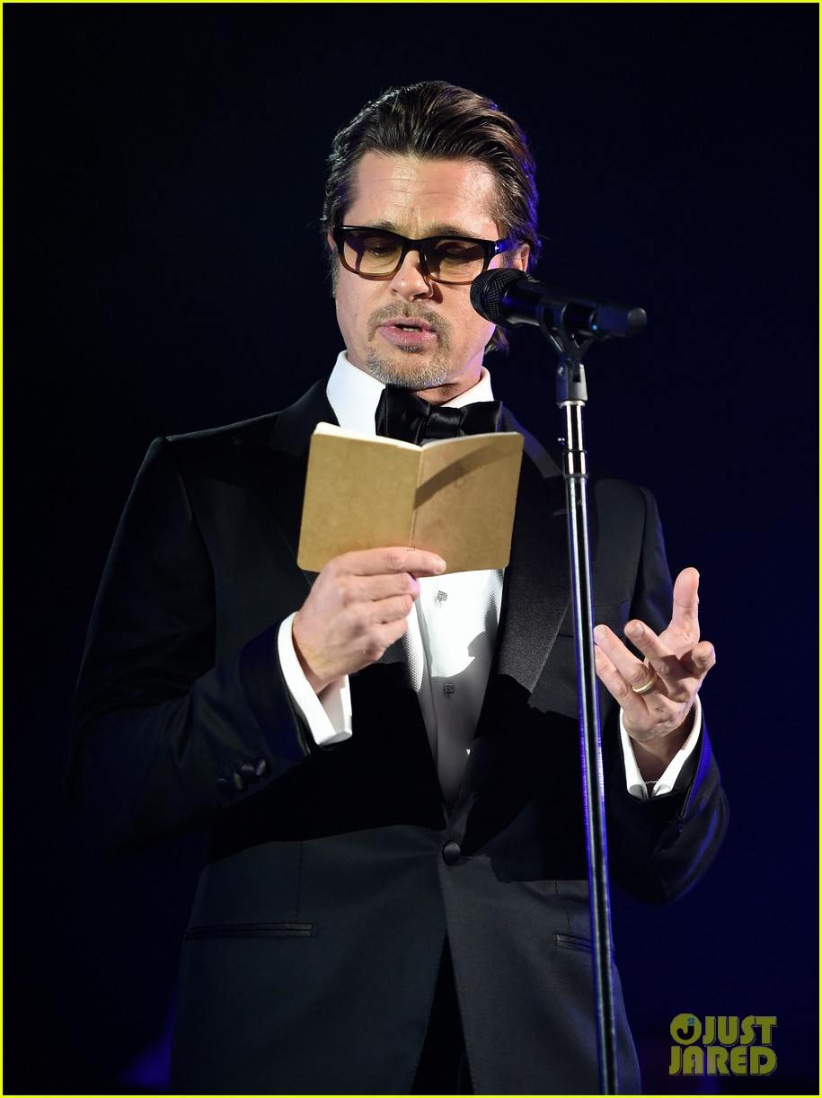 Brad Pitt Introduces Rihanna's Performance at Inaugural Diamond Ball