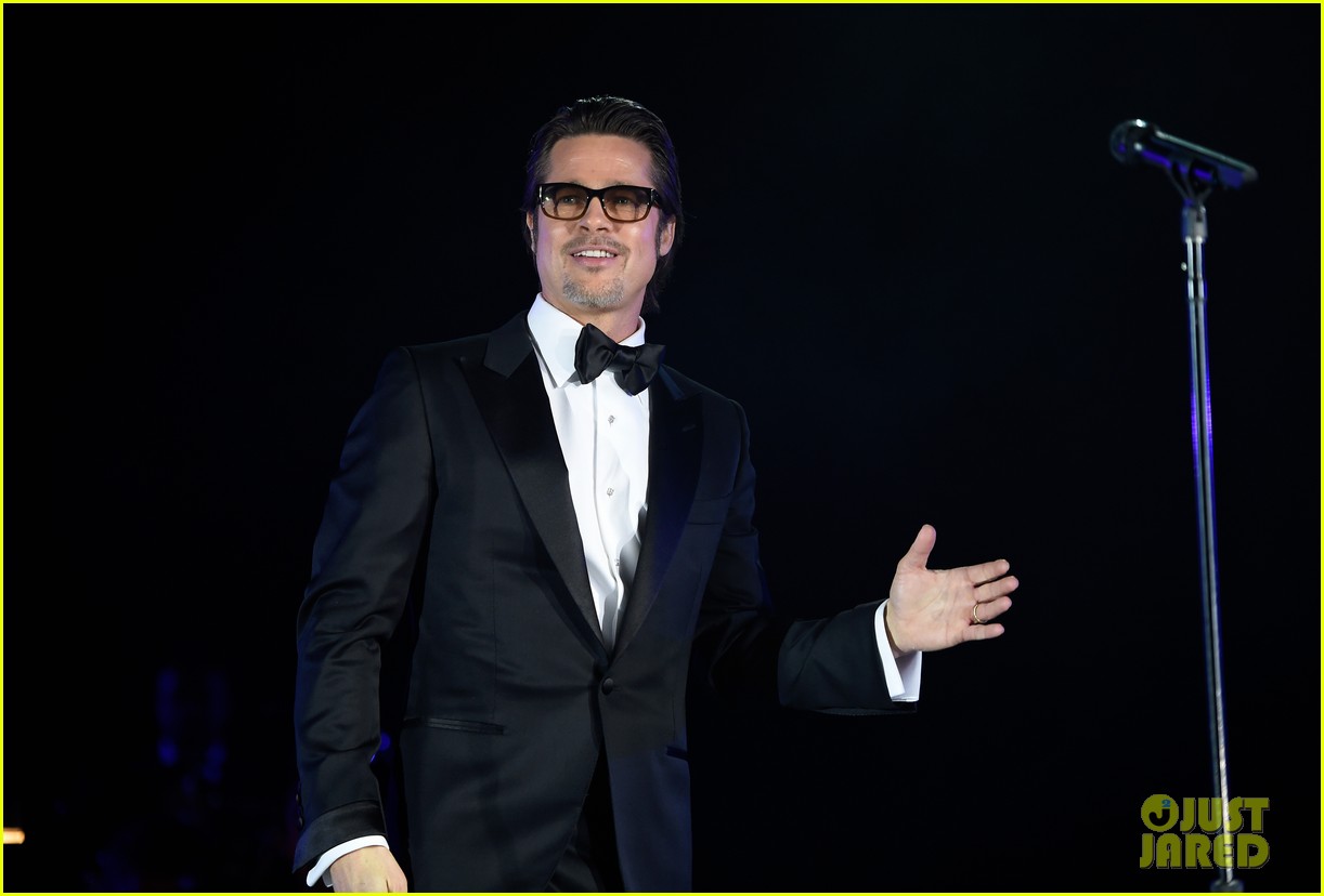 Brad Pitt Introduces Rihanna's Performance at Inaugural Diamond Ball