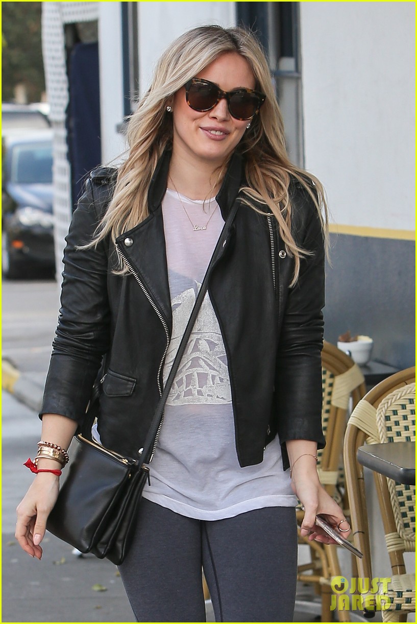 hilary duff leather jacket