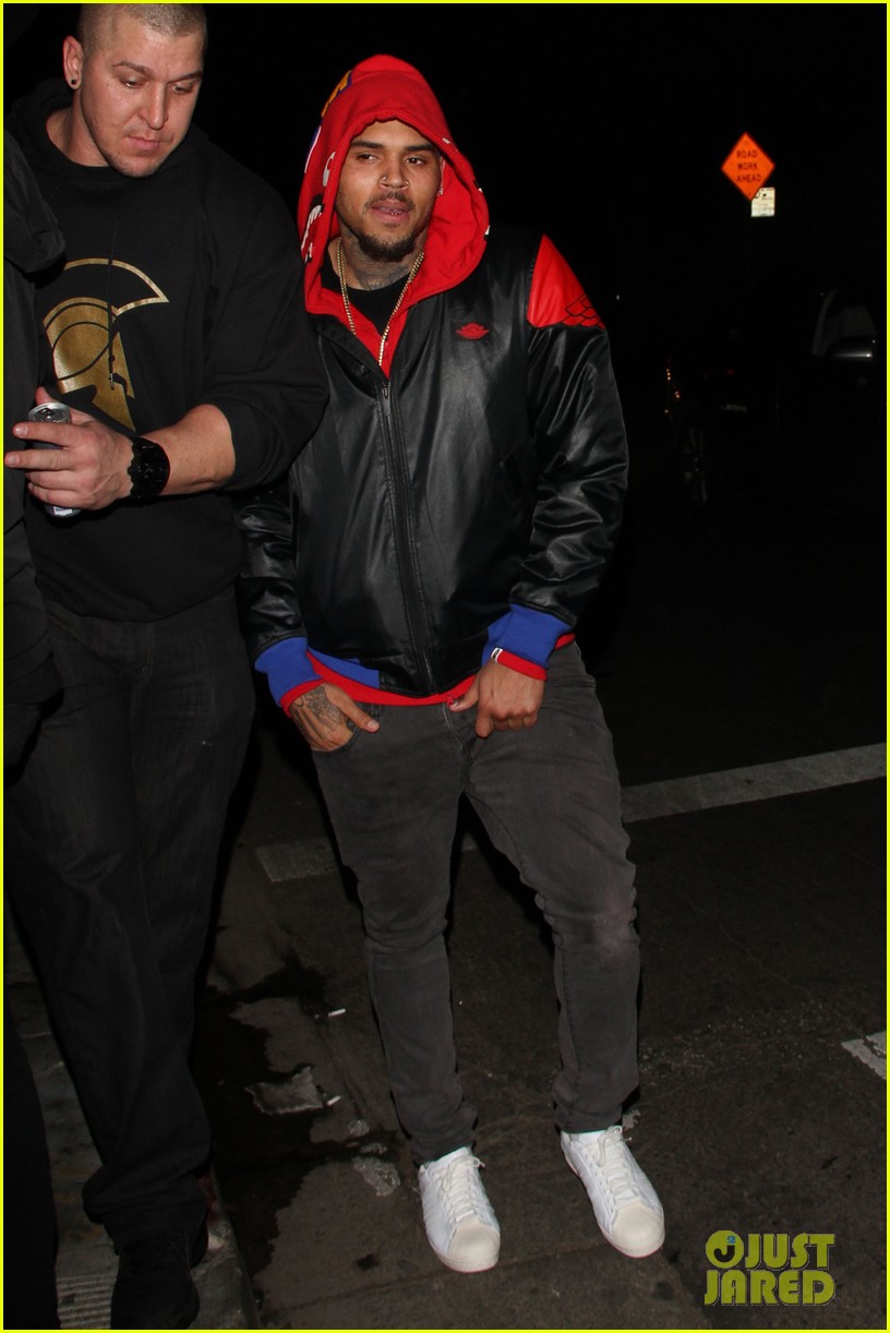 Chris Brown Rocks Blue Hair For Sean Kingston's 25th Birthday Celebration Photo 3296007 Chris