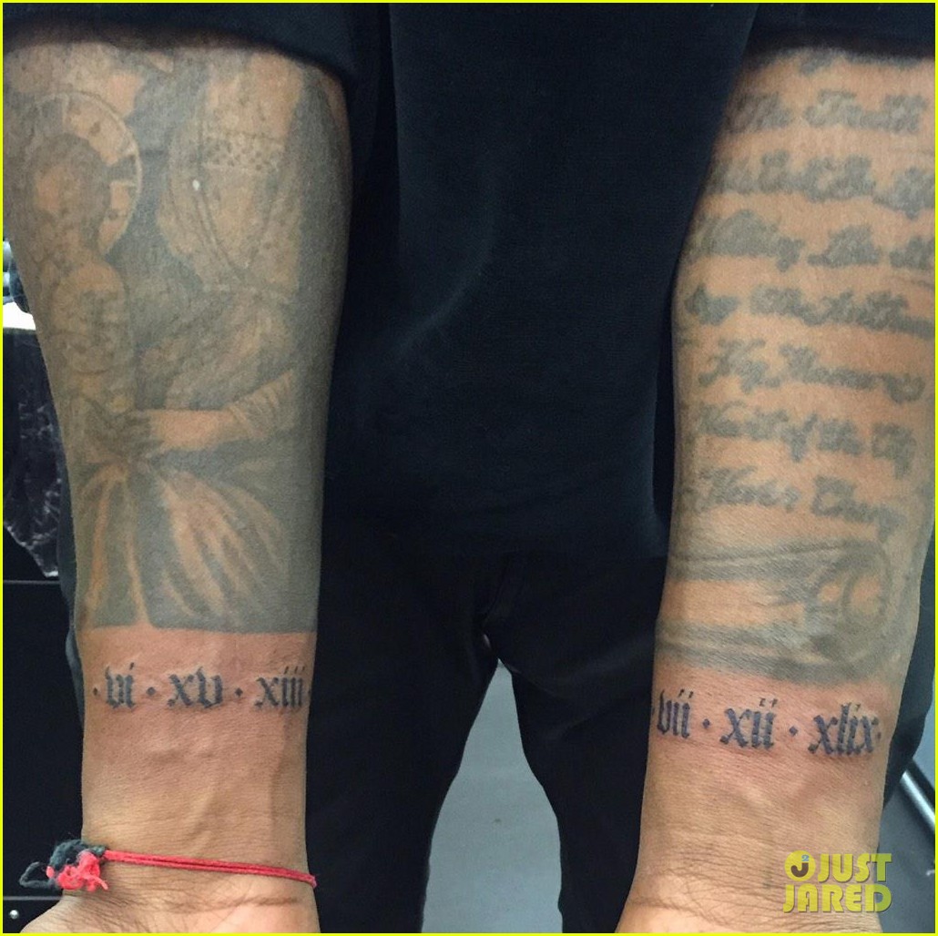 Kanye West Got Roman Numeral Tattoos for North & His Mom: Photo 3315472 |  Kanye West, Kim Kardashian, North West Pictures | Just Jared