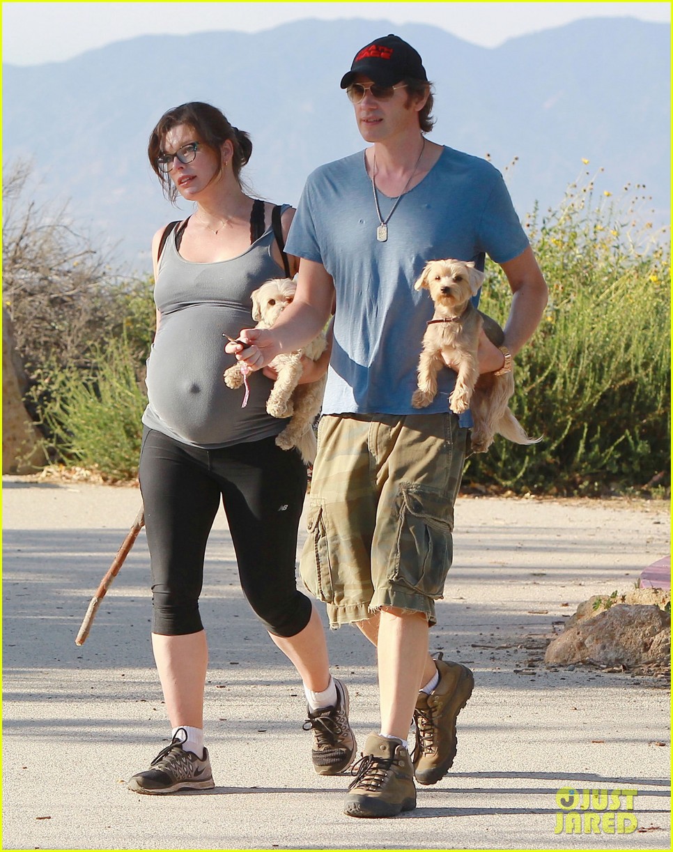 Pregnant Milla Jovovich Takes a Break From Healthy Eating for a Sweet