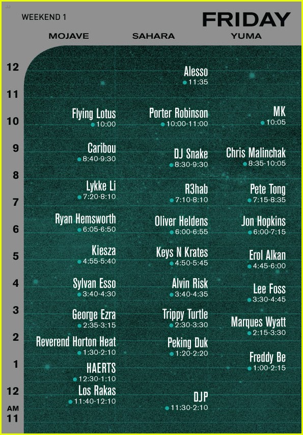 Coachella 2015 Set Times & Schedule Revealed Full Lineup! Photo