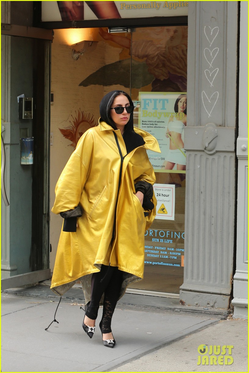 bright yellow raincoat