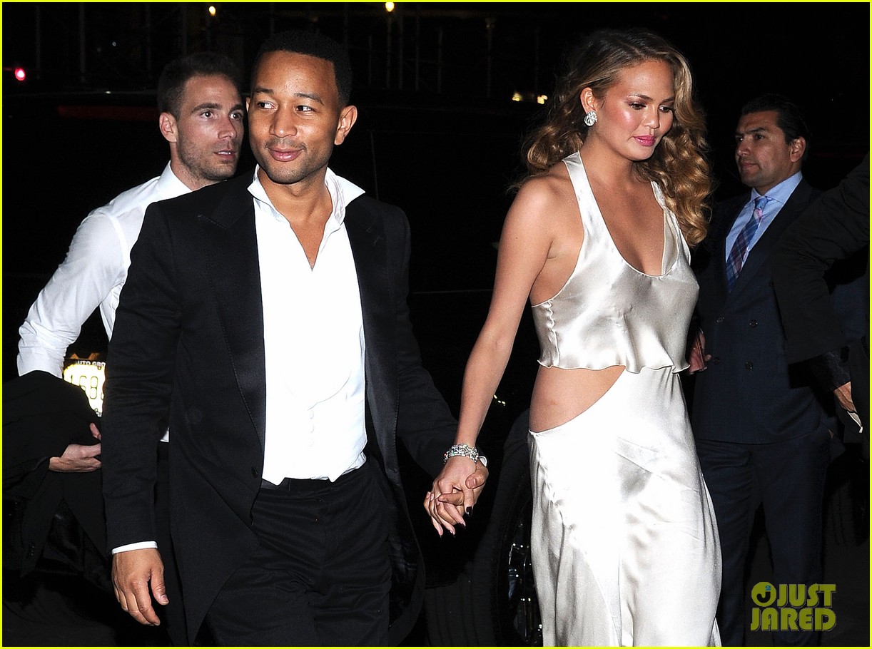 Chrissy Teigen & John Legend Live It Up at Rihanna's Met Gala 2015
