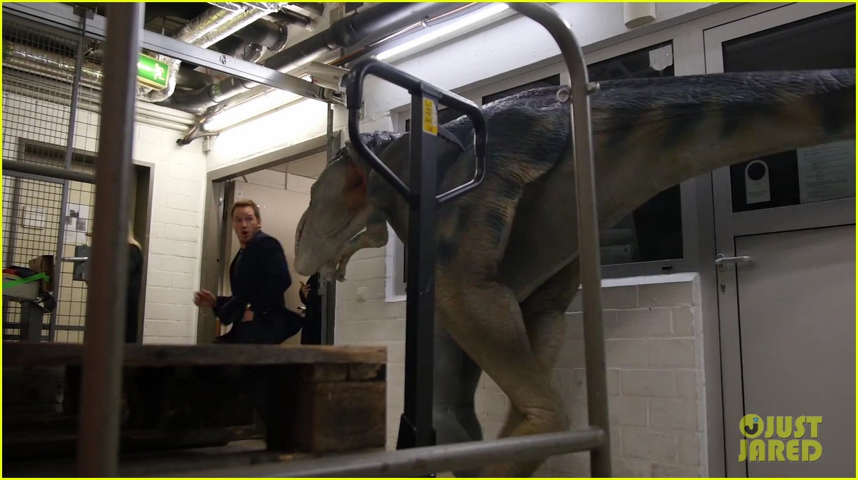 Chris Pratt Gets Pranked by Guys in Dinosaur Suits! (Video) Photo