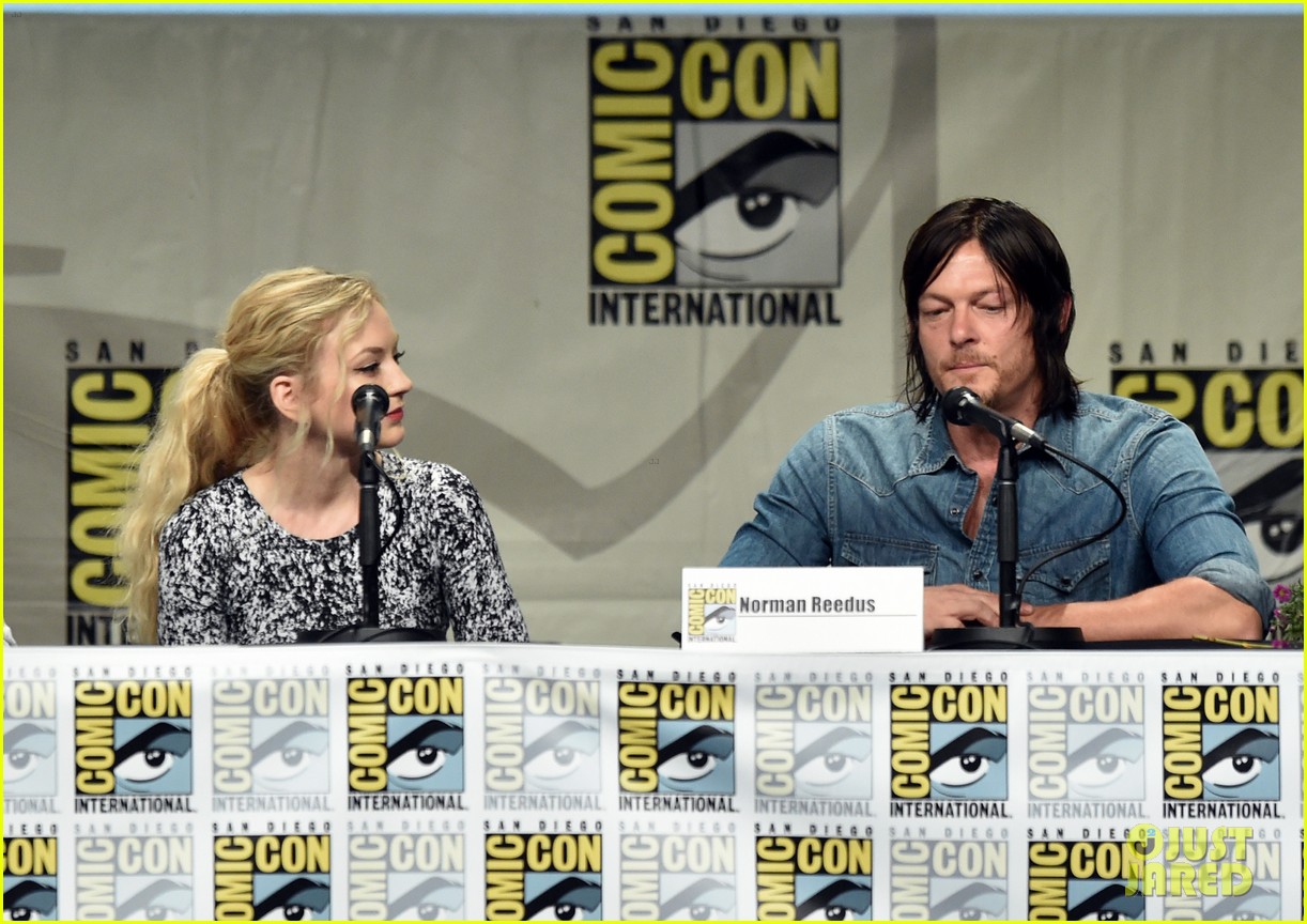 Norman Reedus and Emily Kinney, who worked together on the hit series The W...