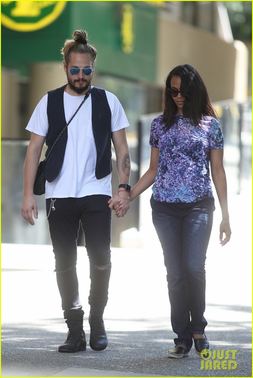 Zoe Saldana Spends Her Birthday at the Aquarium With Hubby Marco Perego