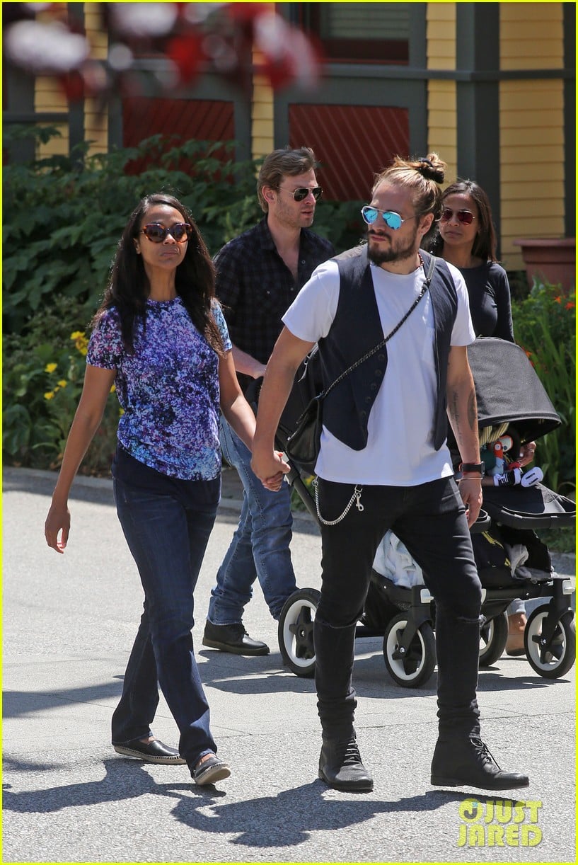 Zoe Saldana Spends Her Birthday at the Aquarium With Hubby Marco Perego