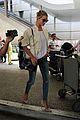 rosie huntington whiteley arrives LAX after paris fashion week 05