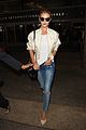 rosie huntington whiteley arrives LAX after paris fashion week 07