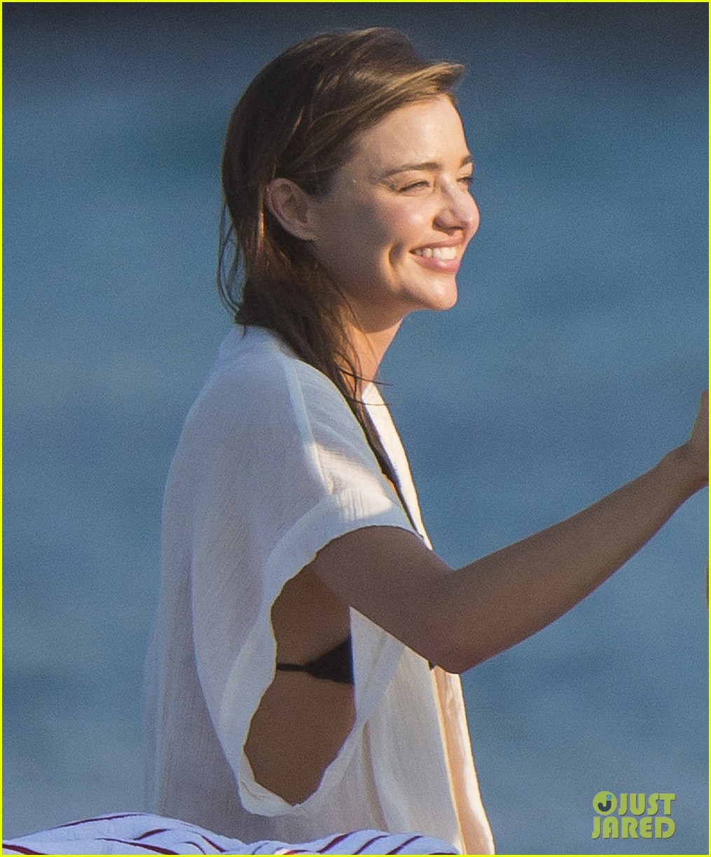Miranda Kerr & Snapchat's Evan Spiegel Flaunt Their Love & Beach Bodies