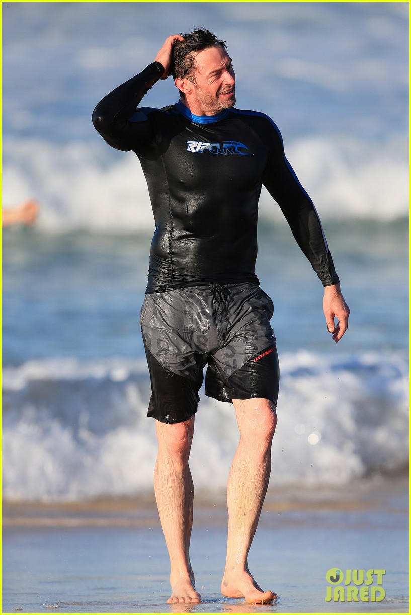 Hugh Jackman's Muscles Are Bulging Out of His Wet Suit! hugh jackman t...