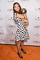 irina shayk sutton foster cuddle puppies at aspca event 01