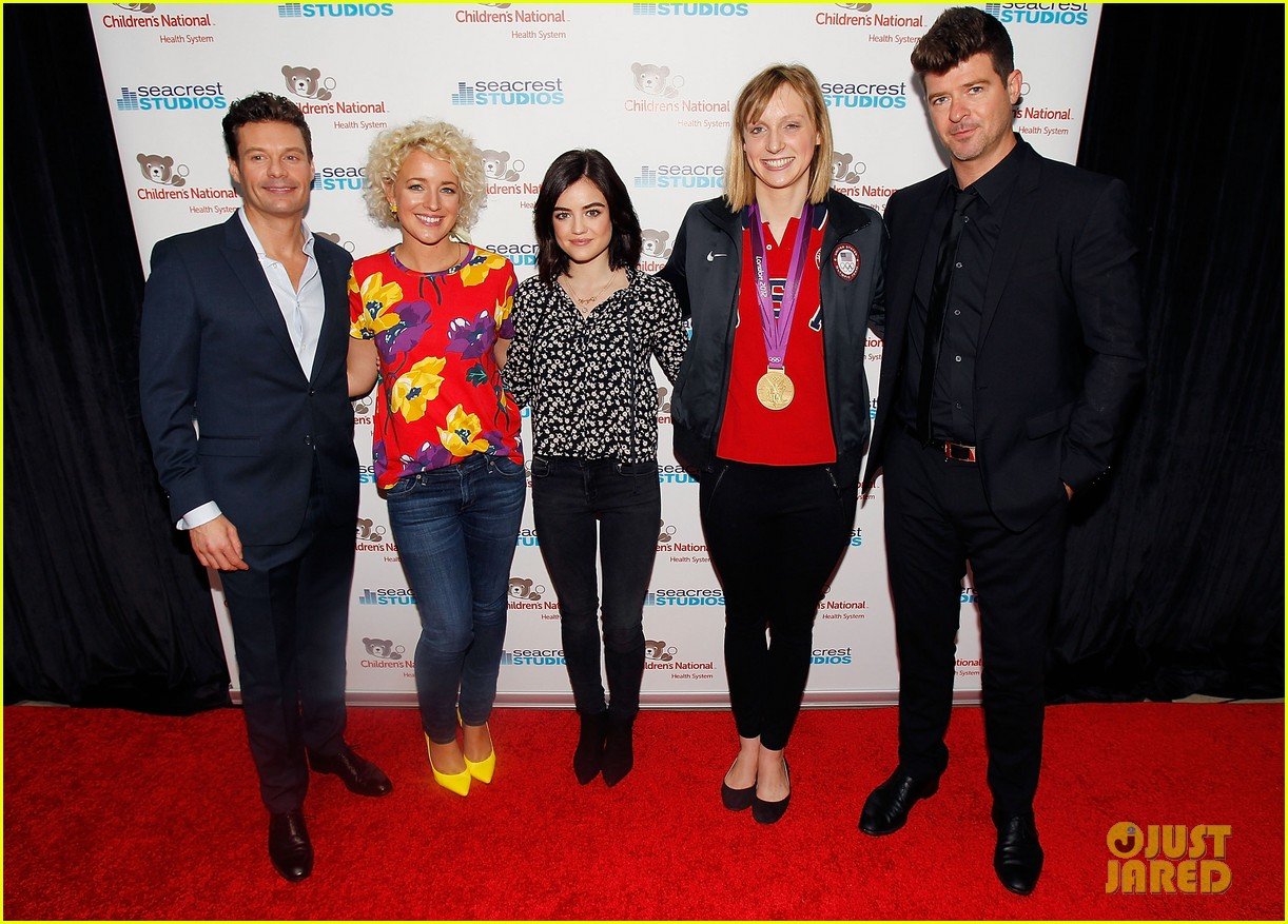 Robin Thicke & Lucy Hale Head To Washington, D.C. For Seacrest Studios