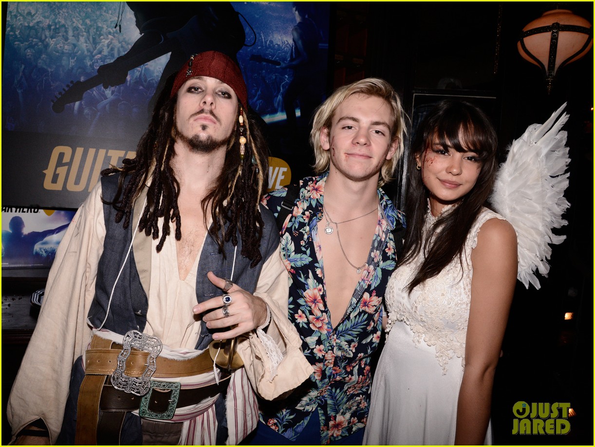 Ross Lynch and Courtney Eaton walk the carpet together at the 2015 Just J.....