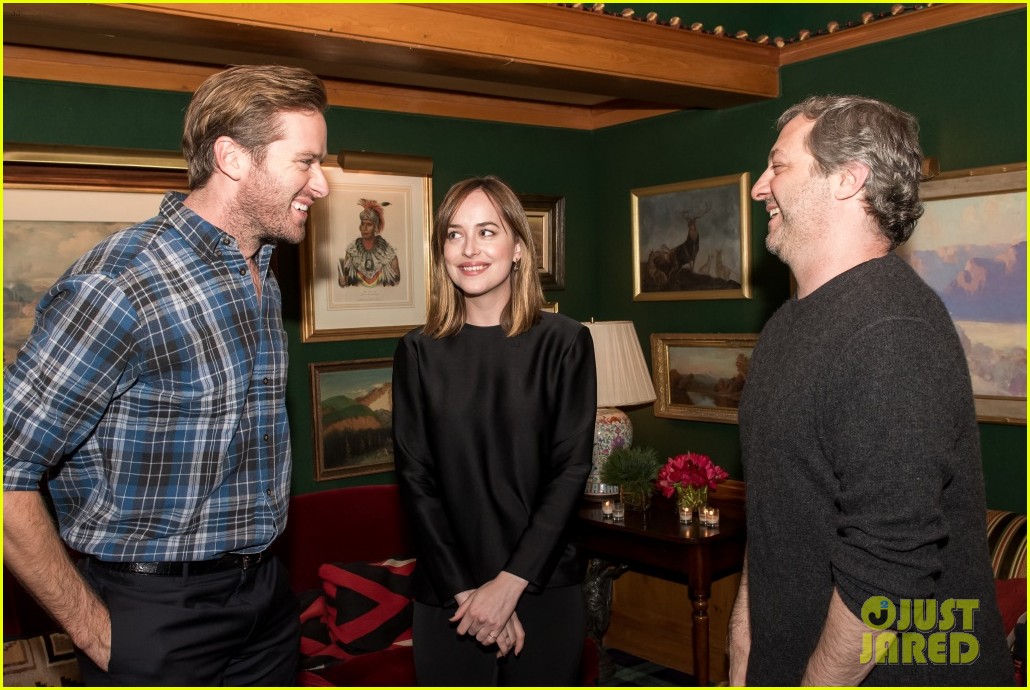 Dakota Johnson & Armie Hammer Party With Audi in Aspen Photo 3535296