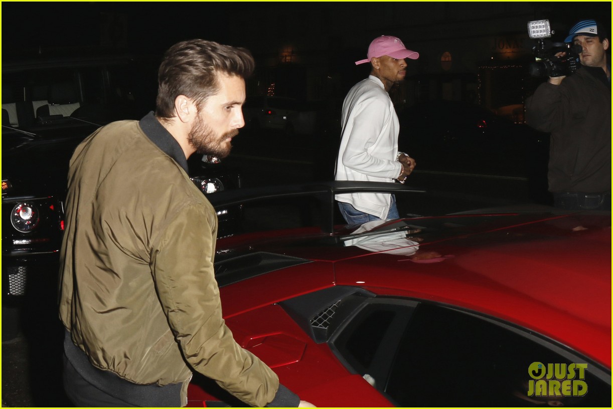 Scott Disick Introduces Chris Brown's Surprise Performance at 1OAK