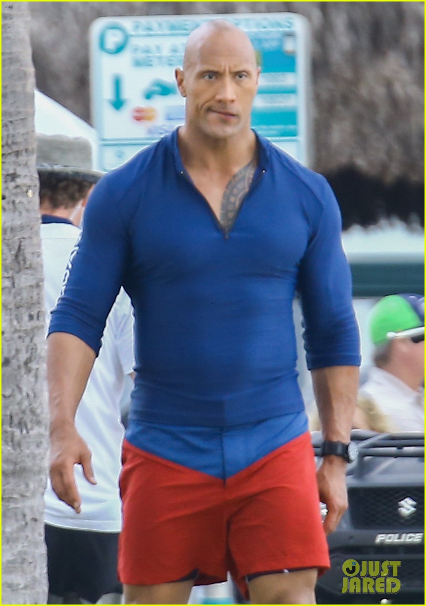 Full Sized Photo of dwayne johnson runs baywatch set deerfield beach 29 Photo 3588014 Just Jared