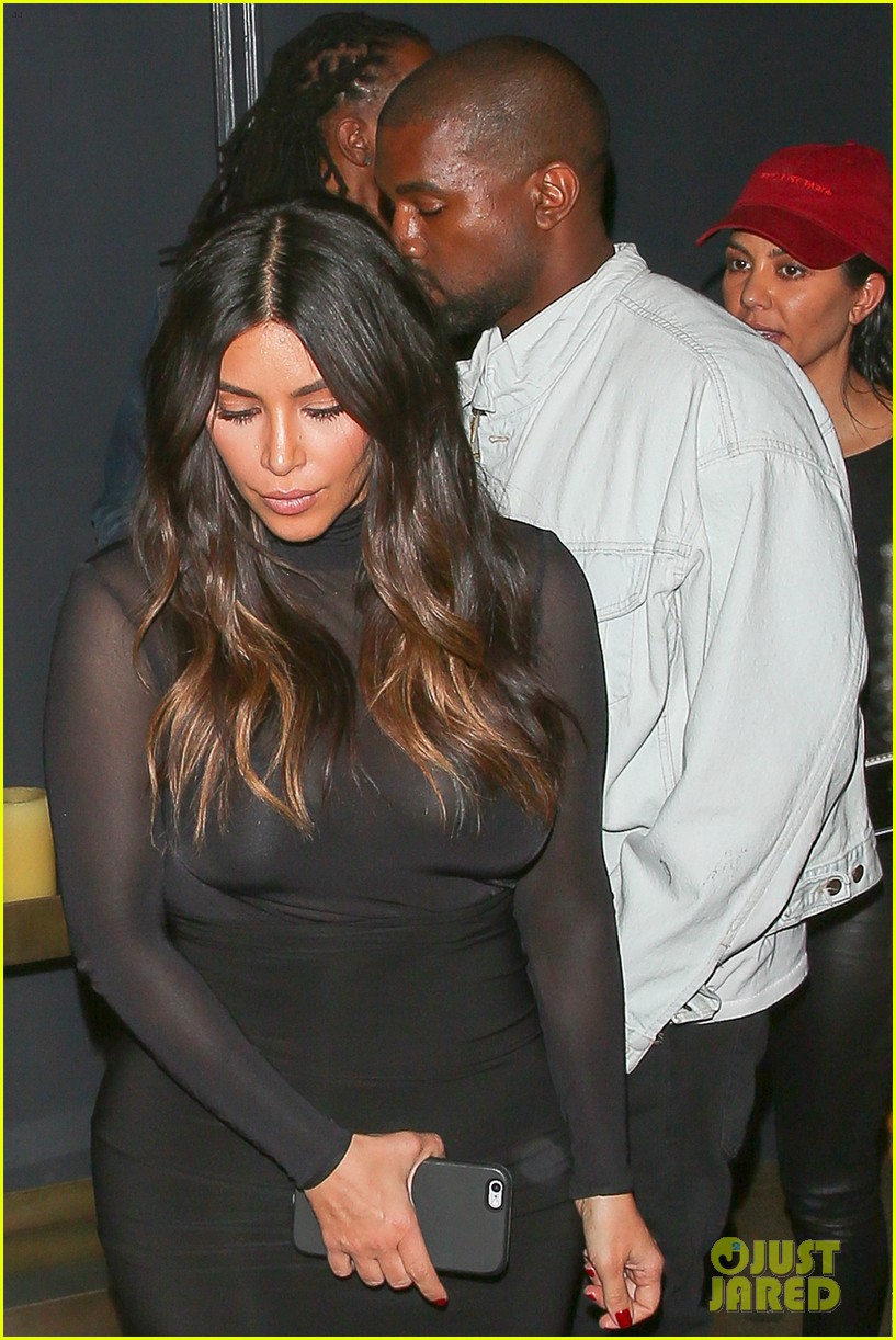 Kim Kardashian & Kanye West Party With Justin Bieber After His Staples(02)