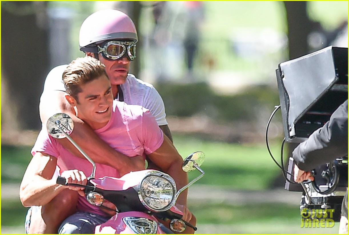 Full Sized Photo of zac efron the rock film baywatch on a scooter 28 Photo ...