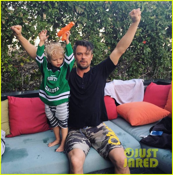 Josh Duhamel Celebrates Hockey Win With Cutie Pie Son Axl Photo