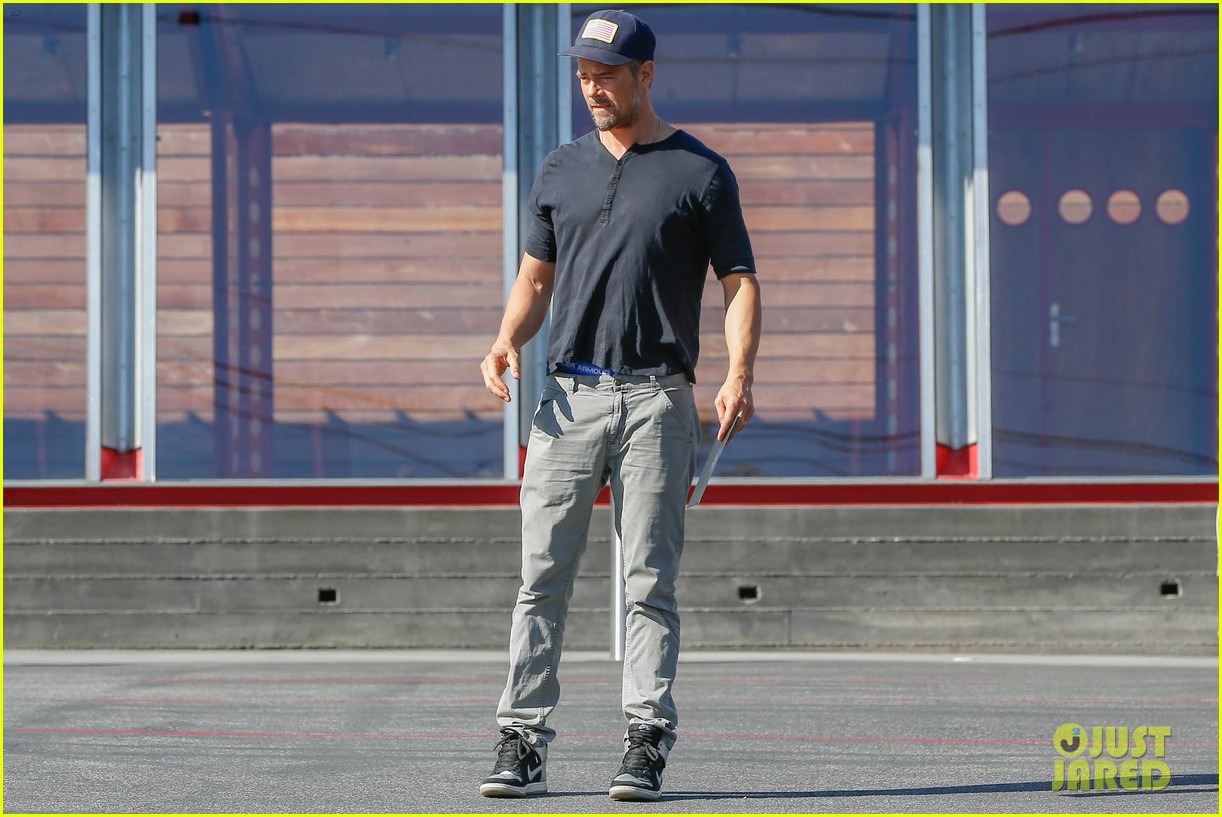 Josh Duhamel Celebrates Hockey Win With Cutie Pie Son Axl Photo