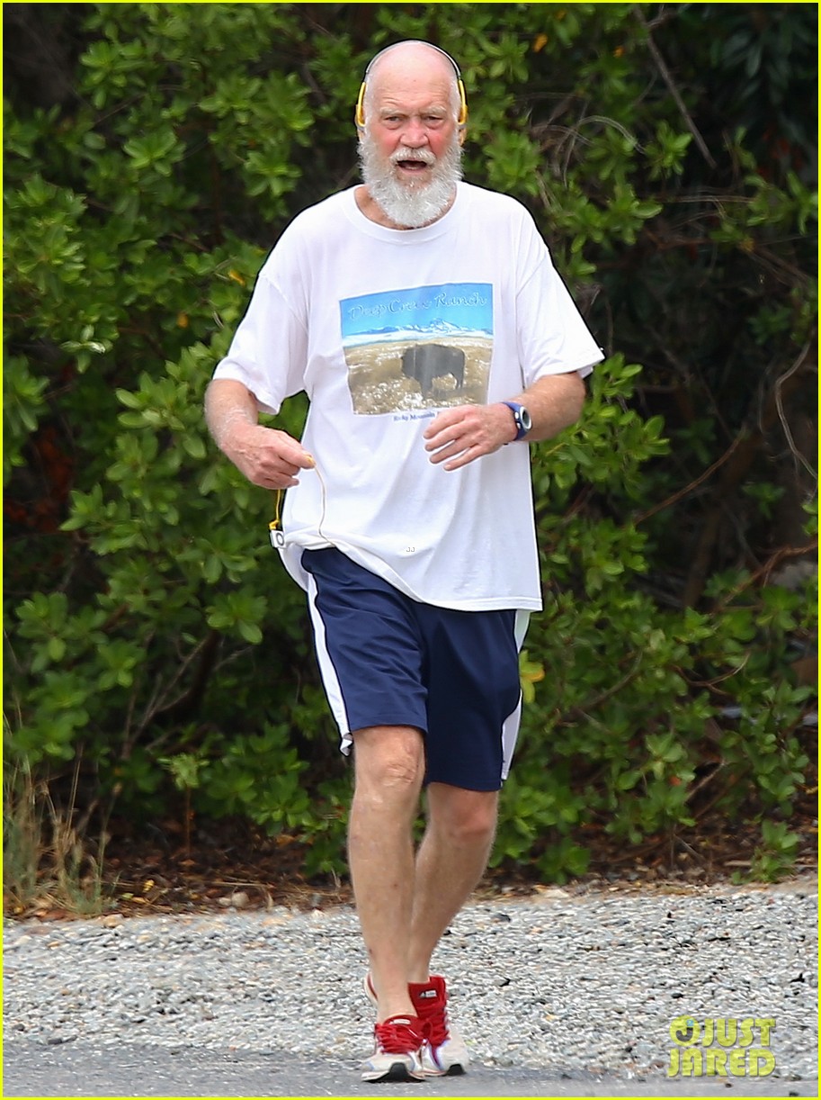 unrecognizeable david letterman goes for a jog in st barts 073614613