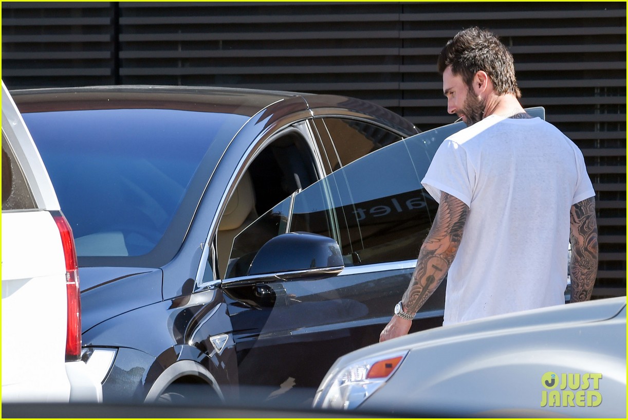 Adam Levine & Behati Prinsloo Involved in Minor Fender Bender Photo