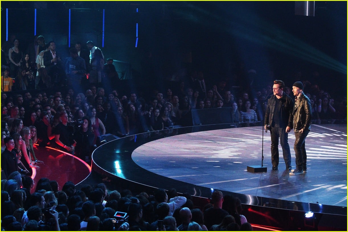 Pharrell Williams Presents Innovator Award to U2 at iHeartRadio Music