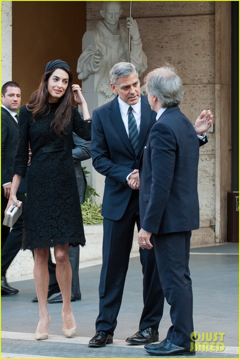 & Amal Clooney Meet Pope Francis at the Vatican Photo 3669281