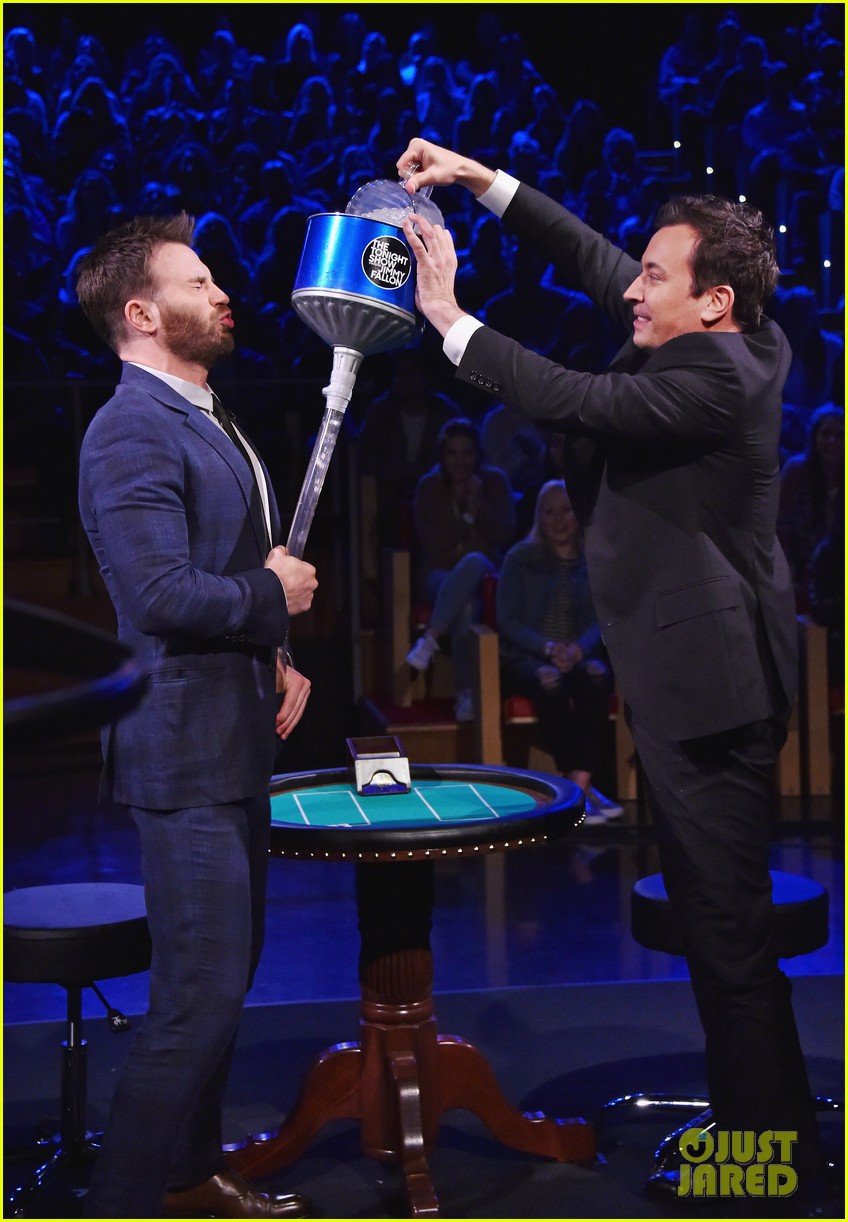 Chris Evans Gets an Ice Bath in His Pants on 'Tonight Show' Watch Now! Photo 3647702 Chris