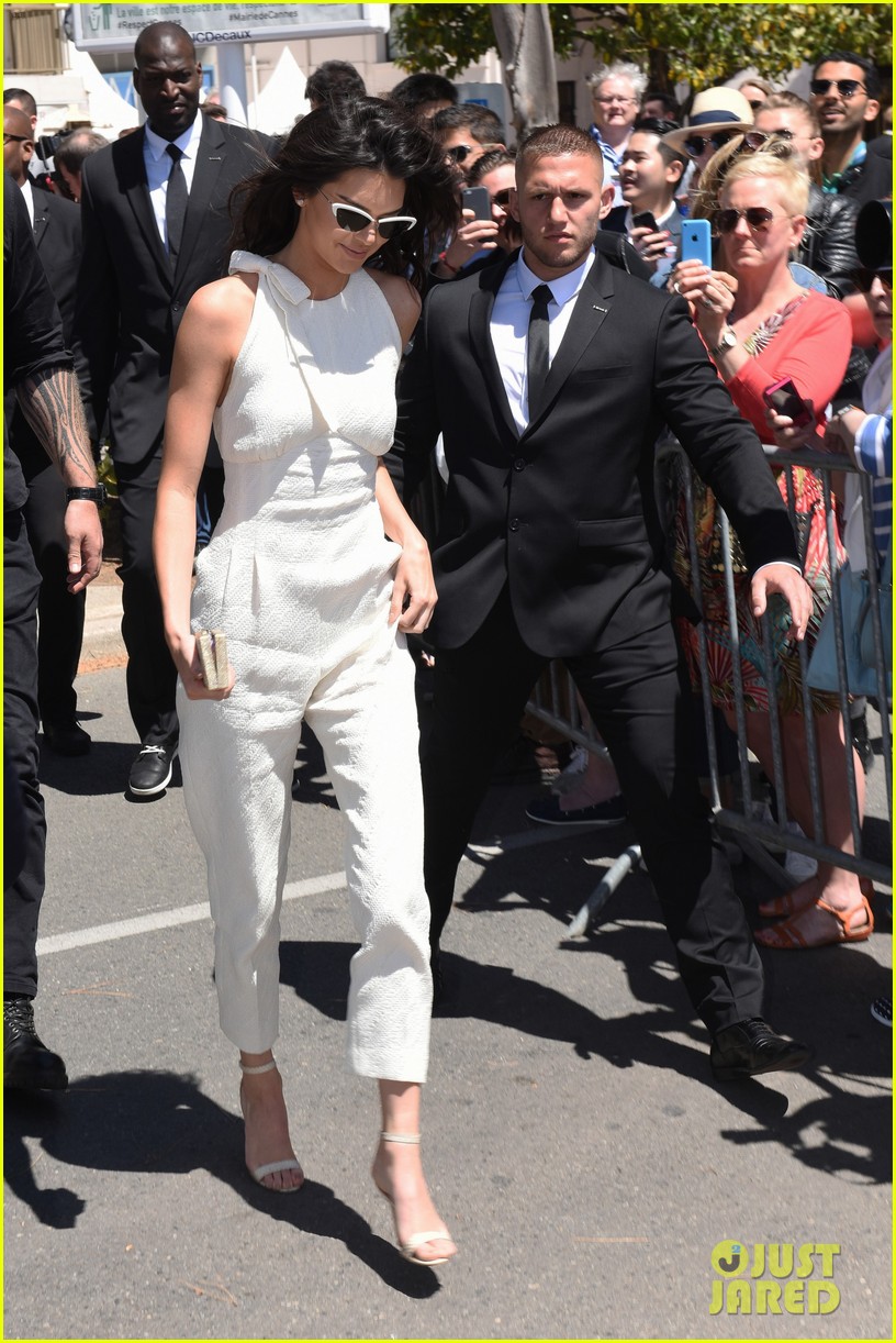 Kendall Jenner Makes Stylish Arrival at Cannes With Mom Kris Photo