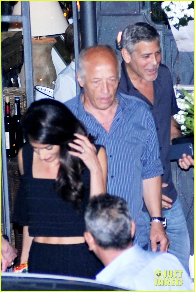 Clooney Treats Wife Amal to Dinner in Lake Como Photo 3692296