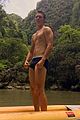 ansel elgort bares ripped body while shirtless in thailand 01
