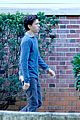 tom holland wears school sweatshirt on spider man homecoming set 13