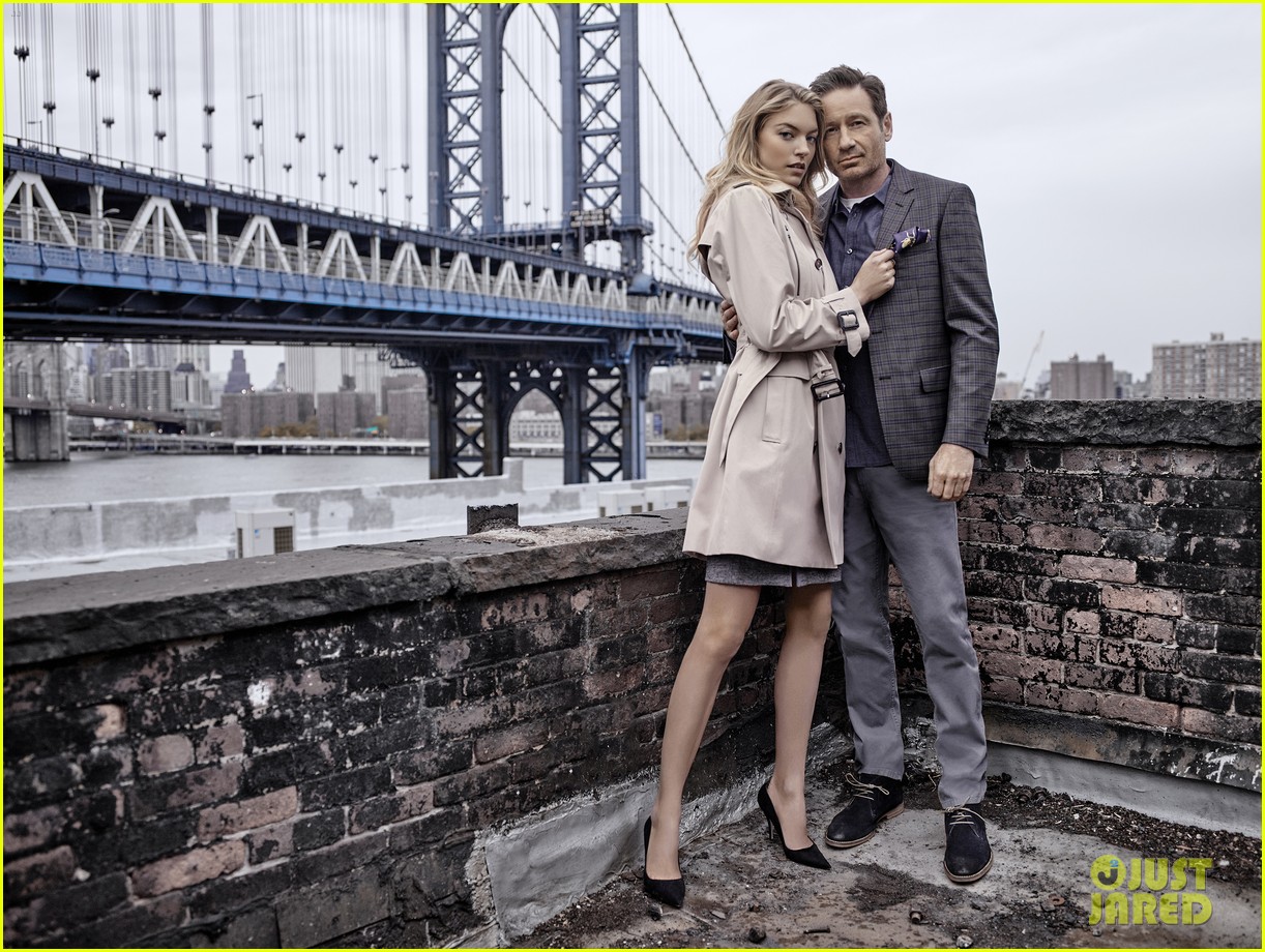 Martha Hunt & David Duchovny Star in London Fog's New Campaign! Photo